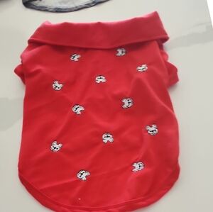 Red Dog Shirt with Cute Prints